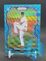 2021 Panini Prizm Teal Wave Prizm SP #86 Sixto Sanchez Rookie Marlins